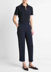 Crepe Tapered Pull-On Pant in Trousers - COASTAL BLUE | VINCE Women