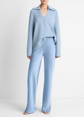 Colette High-Rise Fluid Satin Bias Pant in Trousers - PACIFIC | VINCE Women