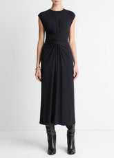 Jersey Wrap Midi Dress in Dresses - COASTAL BLUE | VINCE Women