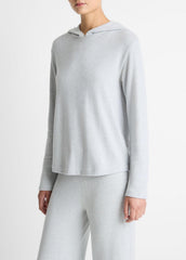 Cozy Long-Sleeve Hoodie in Sweatshirts & Hoodies - HEATHER PALE GREY | VINCE Women