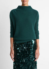 Plush Cashmere Funnel-Neck Sweater in Turtleneck - JUNIPER | VINCE Women