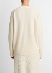 Plush Cashmere Crew Neck Sweater in Crew Neck - OFF WHITE | VINCE Women