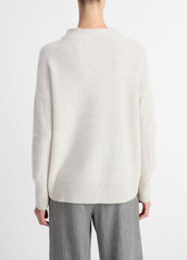 Plush Cashmere Funnel-Neck Sweater in Turtleneck - HEATHER PLATINUM | VINCE Women