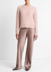 Brushed Alpaca-Blend Crew Neck Sweater in Crew Neck - BEET ROOT | VINCE Women