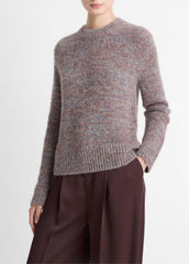 Marled Crew Neck Sweater in Crew Neck - COGNAC COMBO | VINCE Women