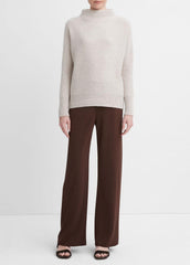 Plush Cashmere Funnel-Neck Sweater in Turtleneck - MARBLE | VINCE Women
