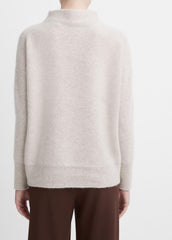 Plush Cashmere Funnel-Neck Sweater in Turtleneck - MARBLE | VINCE Women