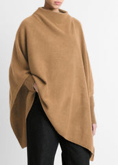 Merino Wool-Cashmere Funnel-Neck Poncho in Accessories - BISCOTTI | VINCE Women