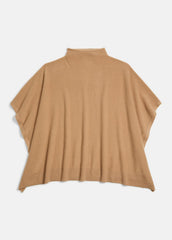 Merino Wool-Cashmere Funnel-Neck Poncho in Accessories - BISCOTTI | VINCE Women