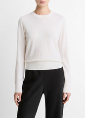 Cashmere Crew Neck Sweater in Crew Neck - OFF WHITE | VINCE Women