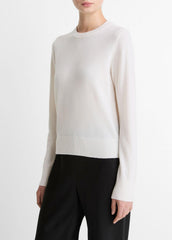 Cashmere Crew Neck Sweater in Crew Neck - OFF WHITE | VINCE Women
