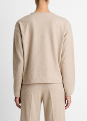 Italian Wool-Blend Lounge Pullover in Sweatshirts & Hoodies - HEATHER MARZIPAN | VINCE Women