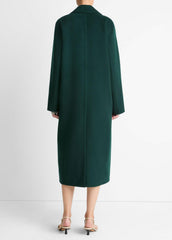 Wool-Blend Single-Breasted Coat in Coats - JUNIPER | VINCE Women