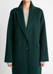 Wool-Blend Single-Breasted Coat in Coats - JUNIPER | VINCE Women