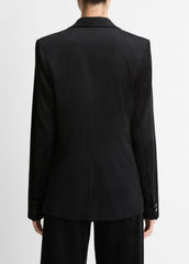 Italian Velvet Blazer in Blazers - BLACK | VINCE Women