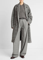 Italian Wool-Blend Overcoat in Coats - GREYSTONE | VINCE Women