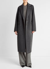 Wool-Blend Single-Breasted Coat in Coats - CHARCOAL | VINCE Women