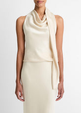 Satin Scarf Top in Tank Tops - BONA | VINCE Women