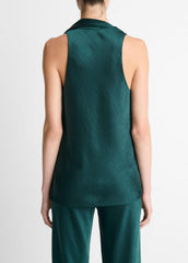 Satin Scarf Top in Tank Tops - JUNIPER | VINCE Women