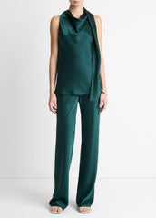 Satin Scarf Top in Tank Tops - JUNIPER | VINCE Women