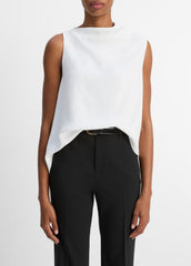 Asymmetrical Draped A-Line Top in Tank Tops - OFF WHITE | VINCE Women