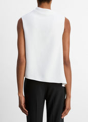 Asymmetrical Draped A-Line Top in Tank Tops - OFF WHITE | VINCE Women