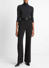 Essential Long-Sleeve Turtleneck Top in Long Sleeve - BLACK | VINCE Women