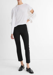 Essential Pima Cotton Crew Neck T-Shirt in Short Sleeve - OPTIC WHITE | VINCE Women