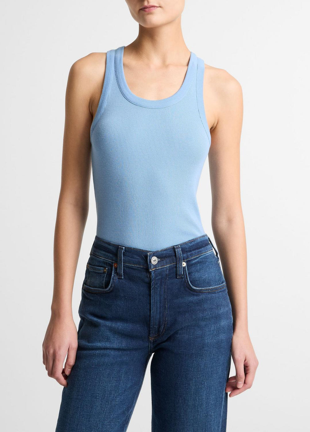 Ribbed Scoop-Neck Tank in Tank Tops - HYDRA | VINCE Women