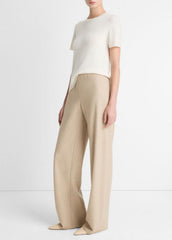 Italian Wool-Blend High-Waist Bias Pant in Trousers - OATMEAL | VINCE Women