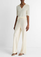 Colette High-Rise Fluid Satin Bias Pant in Pants - BONA | VINCE Women