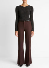 Sculptural Flare Trouser in Trousers - BLACK GRAPE | VINCE Women
