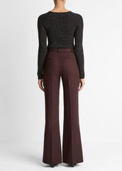 Sculptural Flare Trouser in Trousers - BLACK GRAPE | VINCE Women