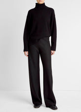 Italian Wool-Blend High-Waist Bias Pant in Trousers - BLACK | VINCE Women
