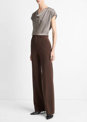 Mid-Rise Tailored Flare Pant in Trousers - DEEP ESPRESSO | VINCE Women