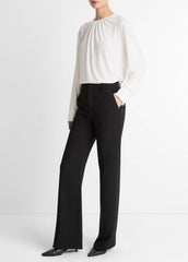 Mid-Rise Tailored Flare Pant in Trousers - BLACK | VINCE Women