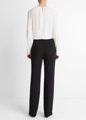 Mid-Rise Tailored Flare Pant in Trousers - BLACK | VINCE Women