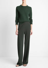 Colette High-Rise Crepe Bias Pant in Trousers - VERDE | VINCE Women