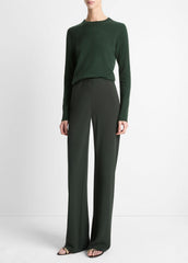 Colette High-Rise Crepe Bias Pant in Trousers - VERDE | VINCE Women