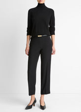 Crepe Tapered Pull-On Pant in Trousers - BLACK | VINCE Women