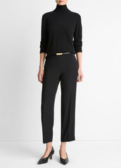 Crepe Tapered Pull-On Pant in Trousers - BLACK | VINCE Women