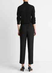 Crepe Tapered Pull-On Pant in Trousers - BLACK | VINCE Women