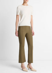 Niki Mid-Rise Pintuck Crop Flare Pant in Trousers - CYPRESS | VINCE Women