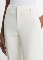 Avery Mid-Rise Italian Stretch-Cotton Chino Pant in Trousers - OFF WHITE | VINCE Women