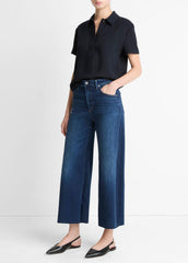 Citizens of Humanity Lyra Wide-Leg Crop Clean-Hem Jean in Denim - DAKOTA | VINCE Women