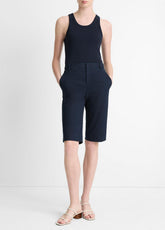 Italian Stretch-Cotton Chino Short in Shorts - COASTAL BLUE | VINCE Women