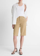Italian Stretch-Cotton Chino Short in Shorts - DESERT | VINCE Women