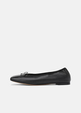 Darla Leather Ballet Flat in Loafers & Flats - BLACK | VINCE Women