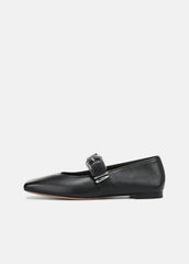 Daniela Leather Mary Jane Flat in Loafers & Flats - BLACK | VINCE Women