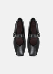 Daniela Leather Mary Jane Flat in Loafers & Flats - BLACK | VINCE Women